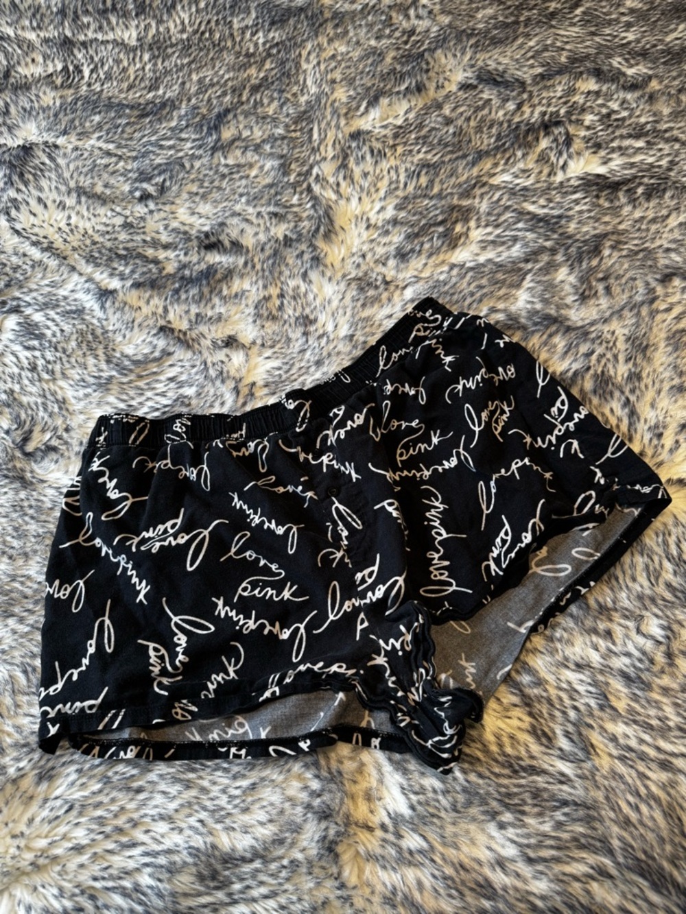 Victoria’s Secret PINK Sleep Shorts - Black Script Logo